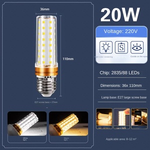 Ampoules LED E27 E14 en gros, éclairage blanc chaud à économie d'énergie, lustre avec CRI 80, construction en aluminium pour usage résidentiel - Product Image 3