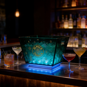 Seau à glace lumineux en acrylique LED 10L pour KTV, bar, fête, bord de piscine - Product Image 2