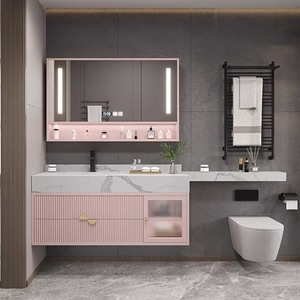 ชุดอ่างล้างหน้าแบบลอยตัวพร้อมตู้เก็บของและอ่างล้างมือสำหรับห้องน้ำ รุ่นปี 2026 - Product Image 1