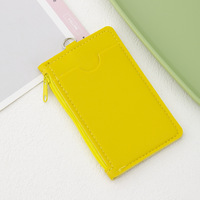 Porte-cartes et porte-monnaie unisexe en PU avec fermeture éclair, design élégant, grande capacité, plusieurs emplacements pour cartes, sensation premium