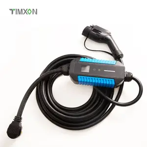 TIMXON 7.6kW 32A 240V Carregador portátil nível 2 ev IP66 Type1 ev carregador estação de carregamento com tela