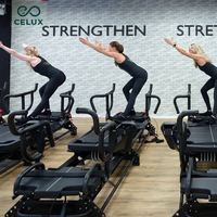 Machine de Pilates Reformer Commerciale de Luxe pour le Corps Entier, Lit de Pilates Professionnel en Aluminium Multifonctionnel pour Studio de Yoga et Pilates