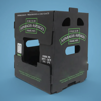 Emballage en plastique ondulé PP pour okra, pliable, empilable, conteneur de transport PP pour l'emballage des légumes