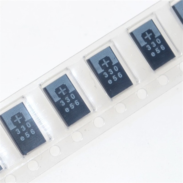 10pcs SMD tantalum polymer capacitors 2R5TPE330M9 2.5V 330UF POSCAP, polymer capacitance ENGINEERING OF