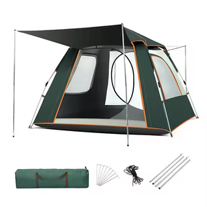 Tente Portable Légère et Automatique de 5 à 8 Personnes avec Revêtement Noir pour Camping Randonnée Parc Voyage en Plein Air Couche Unique - Product Image 3