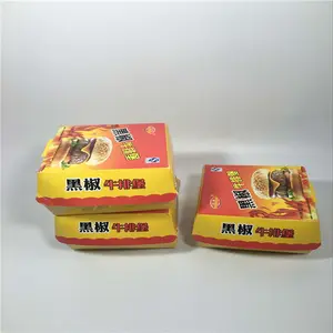 Thức ăn nhanh bao bì Burger hộp hộp Burger trong giấy kraft thân thiện với môi trường thiết kế mới cho cửa hàng của bạn