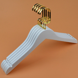 Biểu Tượng Tùy Chỉnh Mang Nhãn Hiệu Màu Đen Móc Gỗ Vàng Vuông Móc Quần Quần Áo Áo Sơ Mi Ổn Định Thanh Bằng Gỗ Trắng Quần Áo Móc Với Rod - Product Image 4