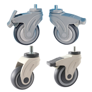 4 Zoll drehbarer TPR-Rad gewindes chaft Nylon Medical <span class=keywords><strong>Caster</strong></span> für Krankenhaus bett - Product Image 2