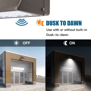Lámpara de Pared LED de 125W y 18750LM con Lente de Vidrio, Lámpara LED Exterior para Patio, Edificio, Estacionamiento, Granero, con Certificación UL - Product Image 3