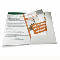 Carpeta de presentación A4 con 2 bolsillos, carpeta de presentación con logotipo de empresa de impresión personalizado, barata