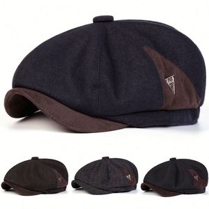 Men's Wool 8-Panel Taxi Hat Flat Adjustable <b>Beret</b> Hats Newsboy Cap Promotional Gifts - Product Image 2