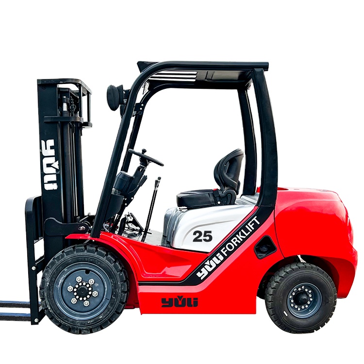 Yuli high quality 3m 2 ton 3 ton 5 ton service brake telescopic maximal side capacity engine fork lift diesel forklift