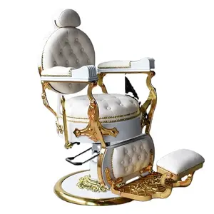 Weiß luxus schönheit salon ausrüstung antike retro Europäischen stil barber stuhl