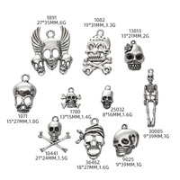 Collier Halloween personnalisé Colorpinky, bricolage, alliage rétro, argent ancien, crâne, fantôme, bracelet, accessoire, pendentif