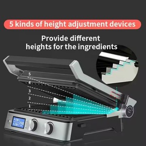 Nueva Parrilla Eléctrica Comercial para Interiores, Diseño Plegable para Campamento, Construcción de Acero Inoxidable, Plancha para Sándwiches sin Humo - Product Image 3