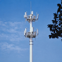 Mât de télécommunication 5G sans fil en acier galvanisé à quatre pieds, de 28 à 50 m, pour antenne TV et radio