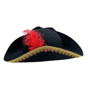 <span class=keywords><strong>Chapeau</strong></span> de <span class=keywords><strong>pirate</strong></span> triangulaire en feutre personnalisé pour déguisement, accessoire de fête pour Halloween et carnaval, vente en gros - Product Image 6