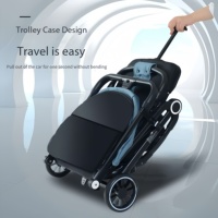 JXB Nouveau style de poussette pliante pour nouveau-né avec tige de traction pour bébés et tout-petits