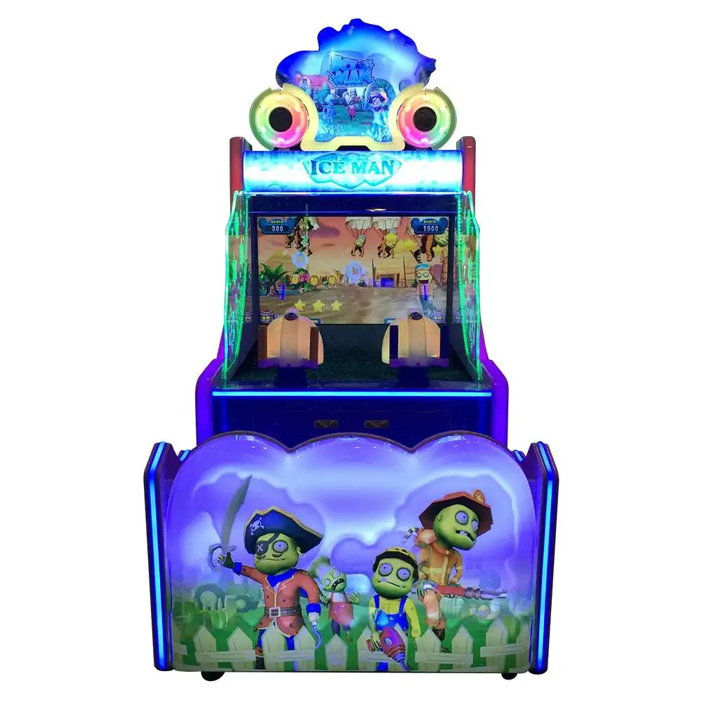 32 Inch Lcd Video Arcade Gesimuleerde Water Schieten Guns Super Ice Man Arcade Game Machine Voor Kinderen