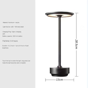 Không dây <span class=keywords><strong>USB</strong></span> Pin hoạt động bàn ánh sáng có thể sạc lại điều khiển cảm ứng LED bảng đèn cho Nhà hàng - Product Image 4