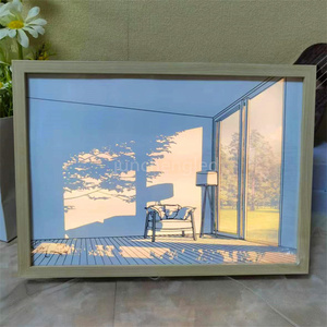 Nueva pintura ligera, decoración de sala de estar de Hotel, luz de noche de lujo, <span class=keywords><strong>pintor</strong></span> de sol, Decoración de casa, pintura ligera, arte de pared - Product Image 6