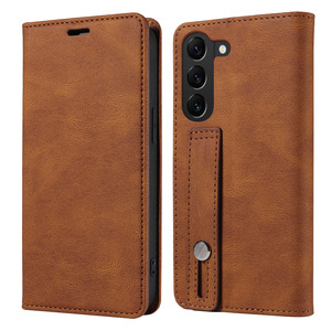 Funda Tipo Cartera Magnética de Cuero PU con Correa para Muñeca para <span class=keywords><strong>Samsung</strong></span> <span class=keywords><strong>Galaxy</strong></span> S26 S25 S24 <span class=keywords><strong>Ultra</strong></span> - Product Image 1