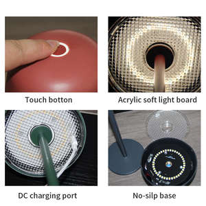 Hiện đại pin đèn trang trí nội thất thay đổi độ sáng cạnh giường ngủ tafellamp tisch lampe cảm ứng thanh có thể sạc lại không dây LED bàn đèn nhà hàng - Product Image 3