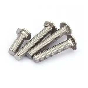 Mushroom head short neck hardened fastenal stainless steel carriage bolts