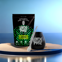 Ensemble de tasses à thé en céramique personnalisées de 350ml, couleur noir Verde Mate