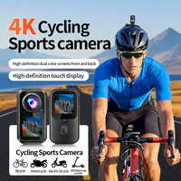 Caméra d'action étanche 5K Sport 4K 60fps Double écran Contrôle tactile Vélo Moto Casque EIS MicroSD Suivi IA 120°
