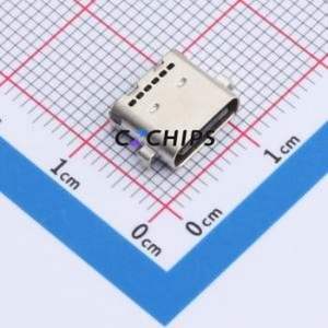 HYCW497-USBC24-080B USB Connector SMD Connector ( Connector Type: Type-C )( Gender: Female )( Mounting Type: Sink Board ) - Product Image 1