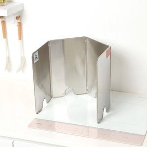 Pantalla para salpicaduras de grasa BLUE HOME, 4 lados, plegable, tipo compacto, herramienta de cocina de acero inoxidable, protector para salpicaduras para cocinar - Product Image 3