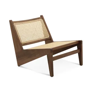Metà del secolo moderno per il tempo libero assemblato sedie intrecciate schienale per casa appartamento in legno canguro sedia per esterni