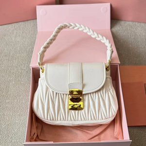 Bolso cruzado de cuero genuino de diseñador de lujo para mujer, bolso de hombro portátil con asa, bolso de mano exclusivo de nailon para mujer - Product Image 1