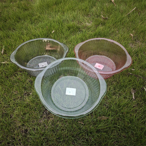 Lavabo transparente para mascotas, ovalado, con doble asa, para verduras, frutas, niños y bebés - Product Image 1