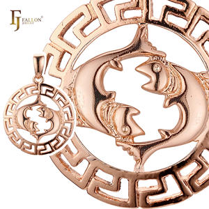 Кулон FJ Fallon Fashion Jewelry с позолотой под розовое золото, знак зодиака, греческий стиль, «Гея» — ореол знака зодиака - Product Image 2