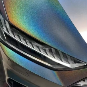 Vinilo de lujo para rotulación completa de vehículos, color gris láser mate, con brillo alto, efecto de cambio de color, autoadhesivo, PET de 6.5mil, película adhesiva para carrocería. - Product Image 4