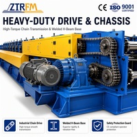 Machine de formage à froid automatique pour panneaux de toiture métalliques trapézoïdaux à double couche avec commande PLC