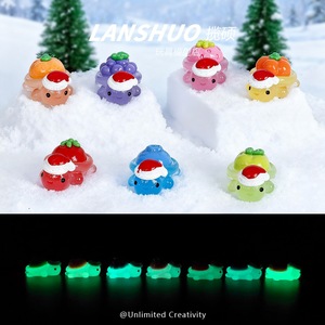 Lanshuo Resin Fruit Turtle Christmas <b>Hat</b> DIY Ornament Decor Blind <b>Box</b> Craft Model Kit For Desktop Decoration - Product Image 5