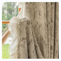 Ligne de rideaux en dentelle perlée pastorale française blanche rideaux en maille blanche claire naturelle transparente