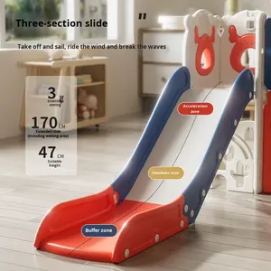 BOKE YDP-ML-001-NHJ Scivolo e Altalena Combinati in Plastica HDPE per Interni, Struttura per Arrampicata Multifunzionale per Bambini - Product Image 2