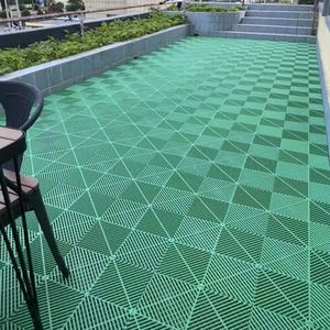 Dalles de sol en plastique emboîtables modernes pour intérieur, en matériau PP, amovibles et modulaires, pour <span class=keywords><strong>garage</strong></span> et showroom de voitures ou de motos - Product Image 2