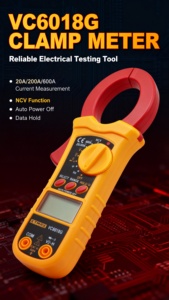 Multimètre numérique à <span class=keywords><strong>pince</strong></span> multifonction VC6018G, avec mesure automatique de la tension, de l'intensité, de la capacité et de la résistance - Product Image 3