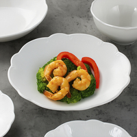 Assiette à dîner en céramique à motifs JQY Europe, style rétro, dentelle blanche, vaisselle en céramique de luxe, assiettes de dîner pour la maison et les restaurants