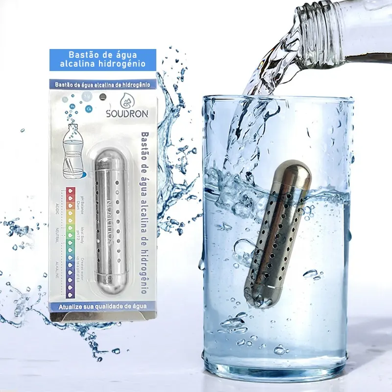 Mini bâton d'ioniseur d'eau alcaline portable magnétique alcalin sans BPA pierre minérale ion négatif hydrogène bâton d'eau alcaline