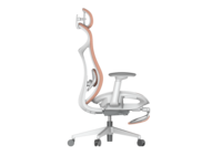 Chaise de bureau moderne à dossier haut en maille respirante, appui-tête réglable, accoudoirs 3D, pivotante, pour le travail à domicile