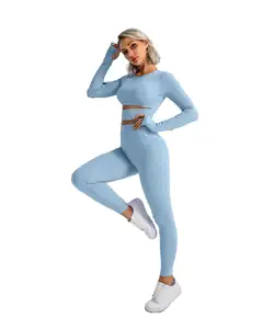 Environmental regeneration polyamide long-sleeve tights yoga clothes new gym workout apparel sports fitness clothes set