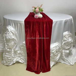 Luchuan Wedding Decoration Table <strong>Runner</strong> <strong>Outdoor</strong> Wedding Velvet Table <strong>Runner</strong> Gold Customized Mexican Table <strong>Runner</strong> - Product Image 6