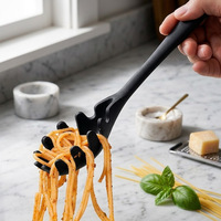 En gros, Cuillère à pâtes en silicone monobloc, résistante à la chaleur, antiadhésive, de qualité alimentaire, compatible lave-vaisselle et four