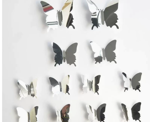 DAMAI Colorful 3D Foldable Butterfly Wall <b>Stickers</b> Perfect for <b>Wedding</b> Party Wall Arrangements Realistic Design Wholesale - Product Image 3